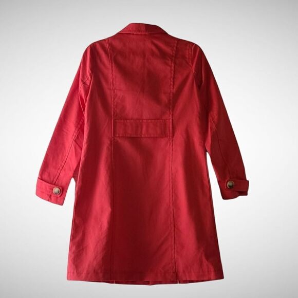 Old Navy Coral Trench Coat Small - Picture 2 of 7